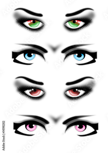 Augen mit Farben als Design Set