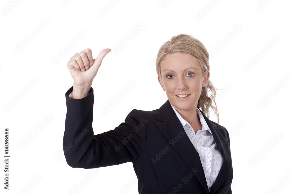 Businesswoman thumb up