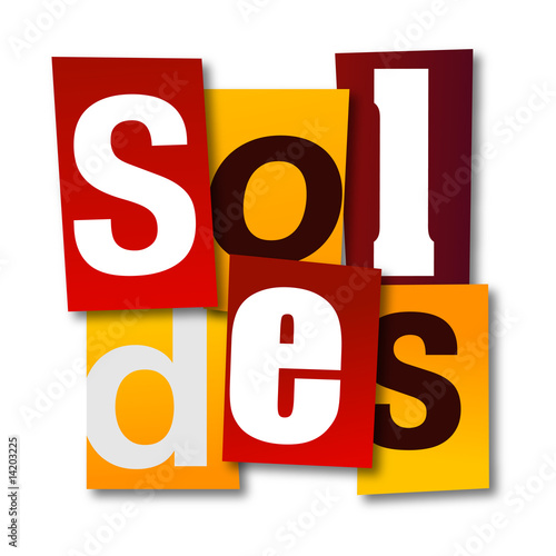 Soldes (papier découpé - vecteur)