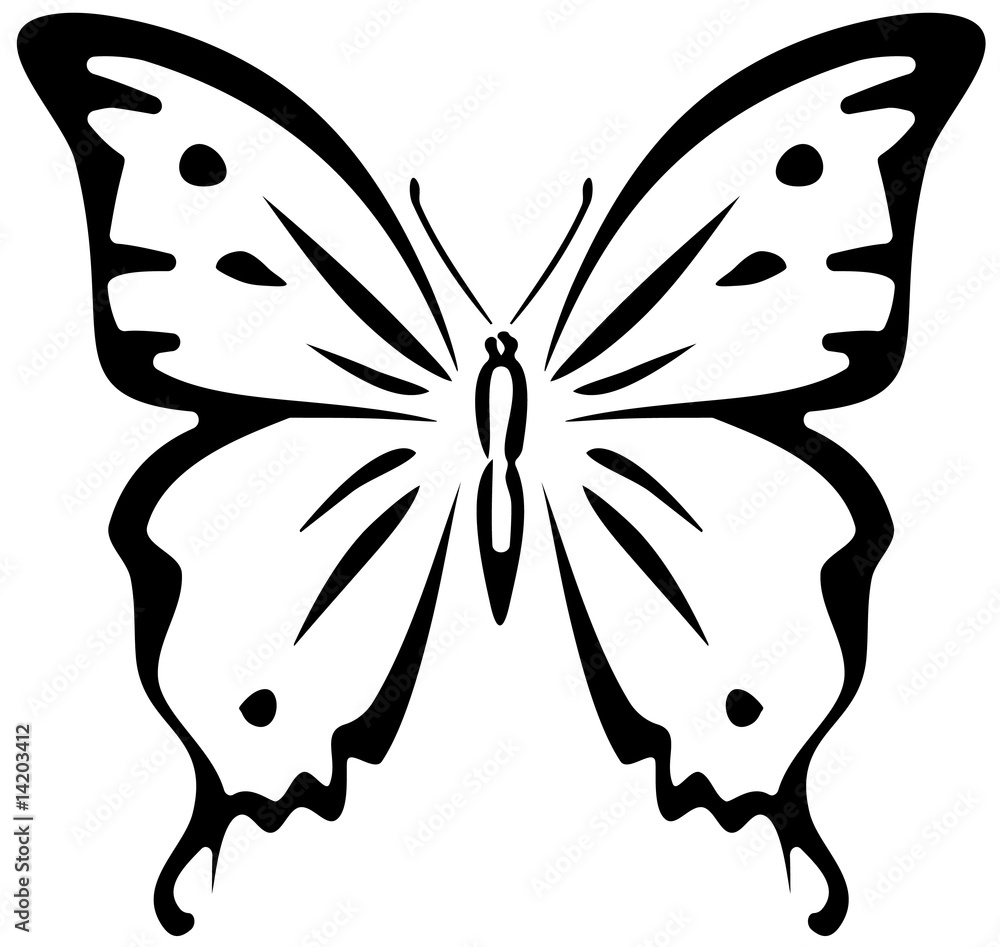 Бабочки распечатать бесплатно формат а4 Butterfly (stencil) Векторный объект Stock Adobe Stock