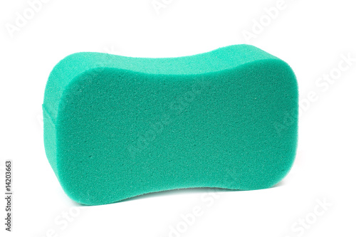 Green sponge for washing with Round edges