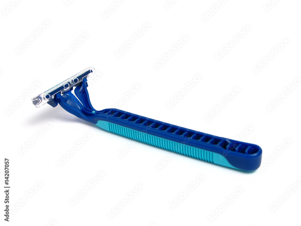 Razor with two blades, on white background Razor with two blades, on white background