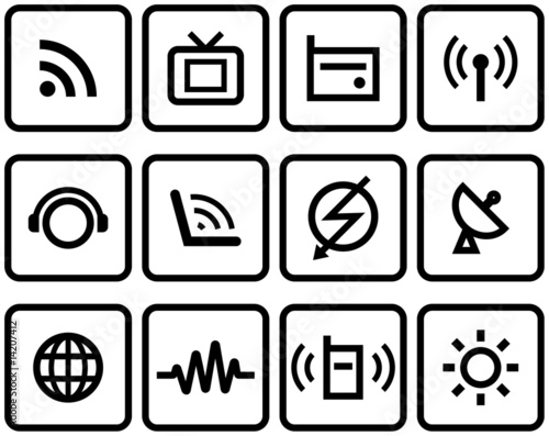 Media & Communications  - Vector Icons Set