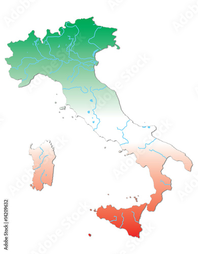 cartina d'italia Stock Vector | Adobe Stock