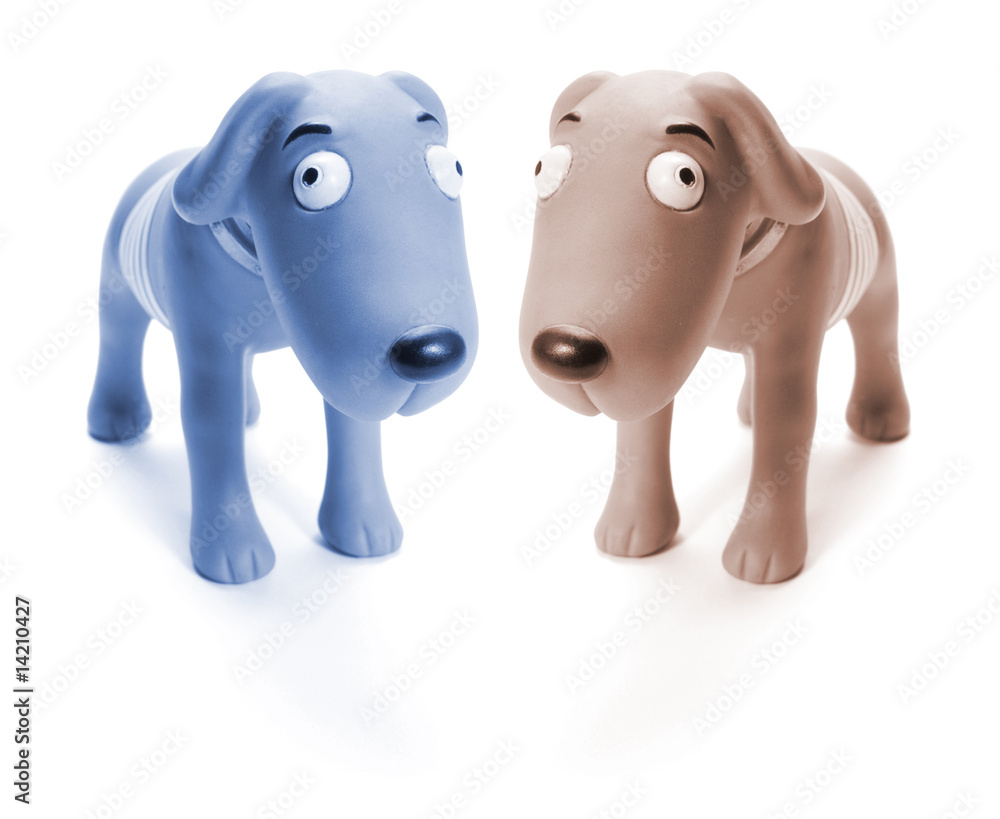 Obraz premium Plastic Dog Figurines