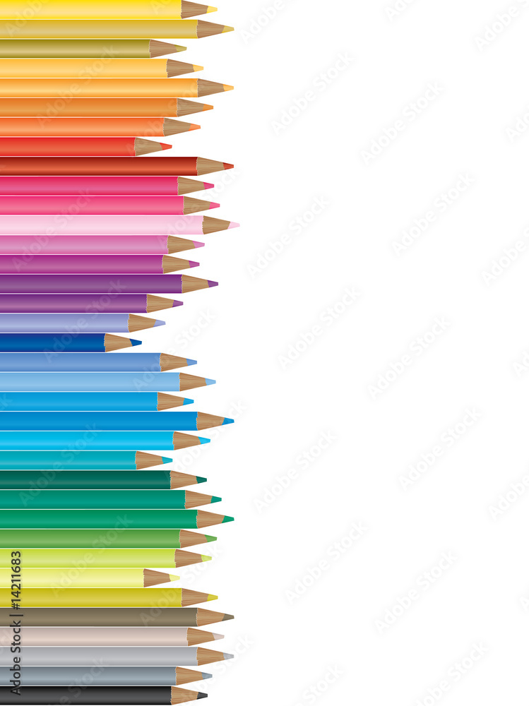 Fototapeta premium Colorful pencil illustration