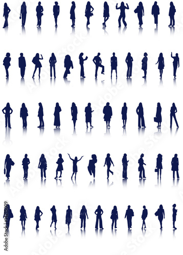 Illustration of women silhouettes