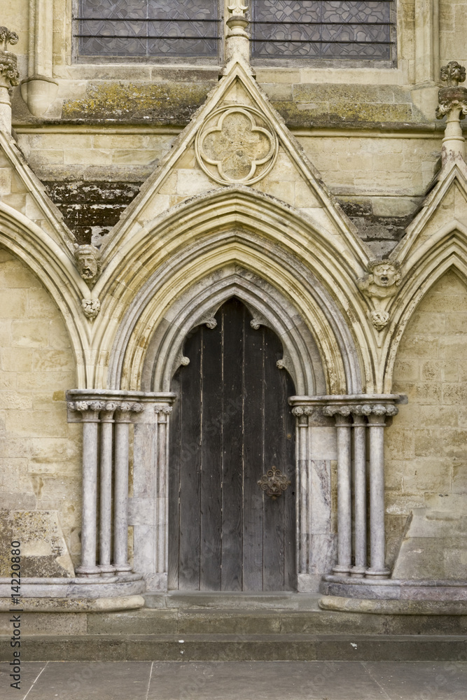 Salisbury Cathedral Arch and Door Detail