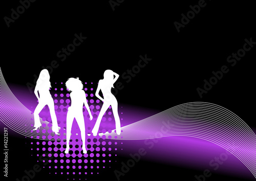 Party Girl Flyer Poster Audience Happy Dance