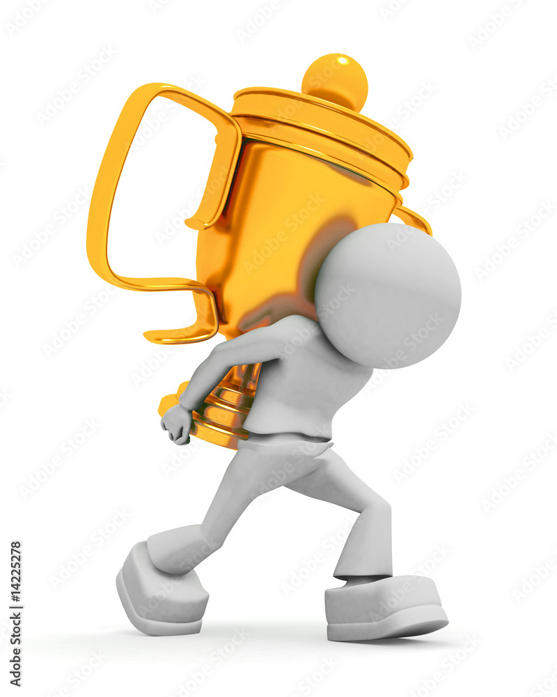 Worker carries cup Worker carries cup