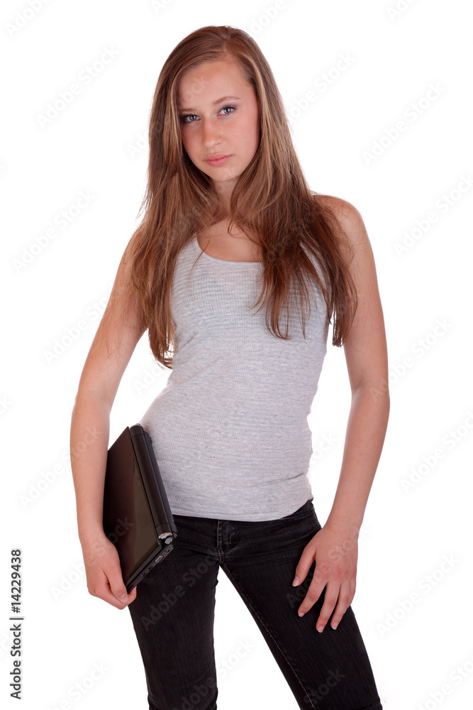 Mädchen mit Netbook