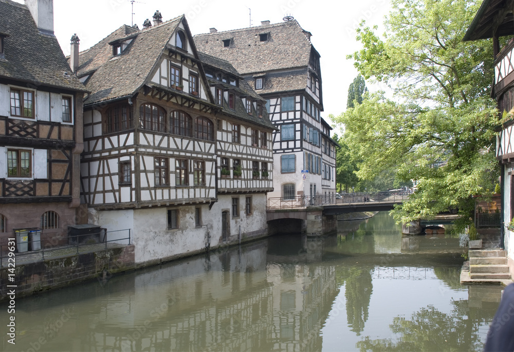 France, Strasbourg, an ancient city on the bank of the channel
