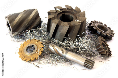 Fräser auf Metallspänen