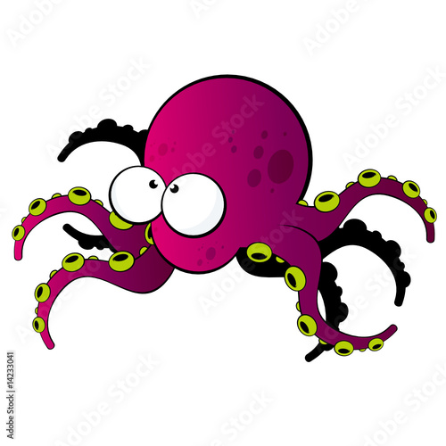 tintenfisch cartoon lustig maskottchen