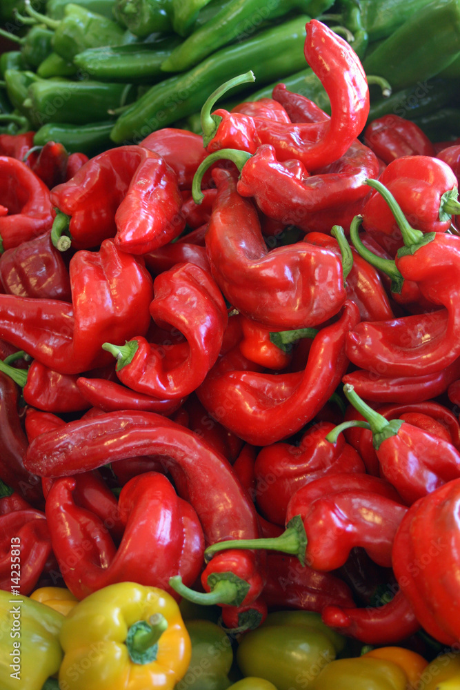 Pimientos en tres colores Pimientos en tres colores