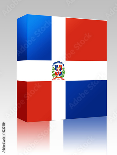 Flag of Dominican Republic box package