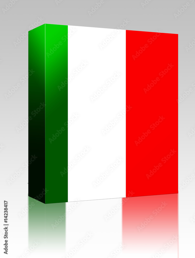 Flag of Italy box package