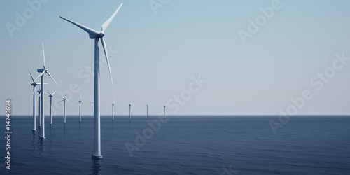 Windturbines on the ocean