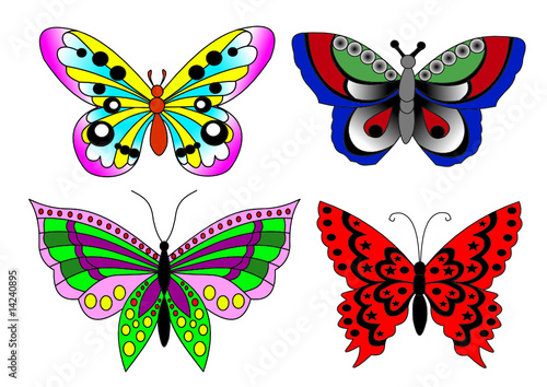Schmetterling Set in Farbe