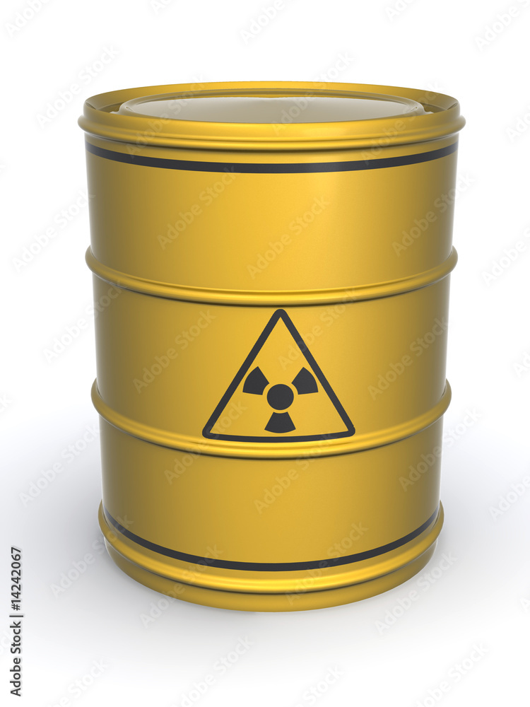 Barrel with sign Radiation