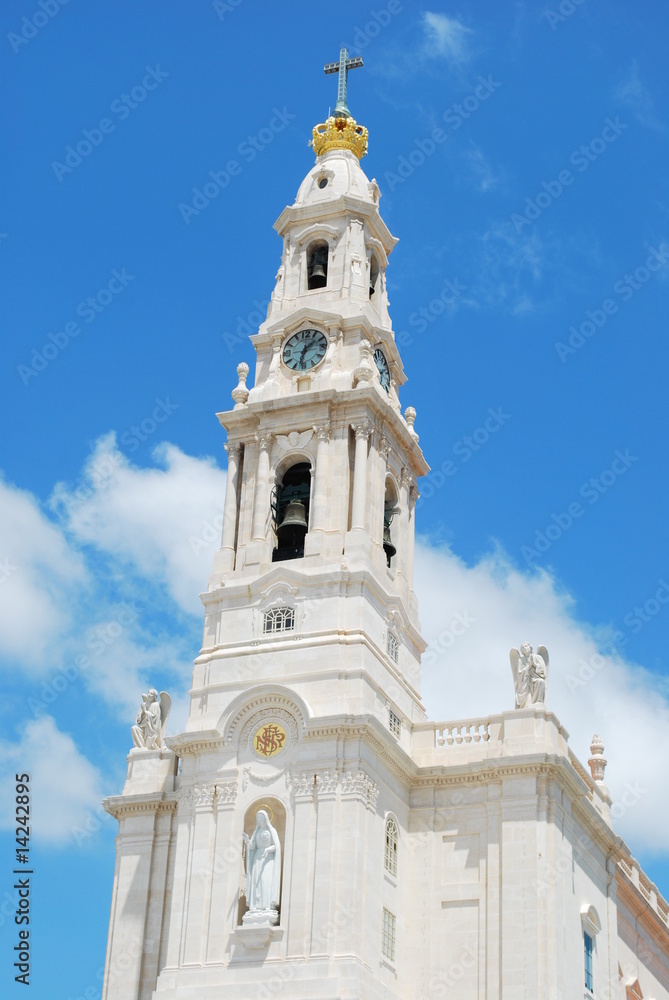 View of the Sanctuary of Fatima, in Portugal