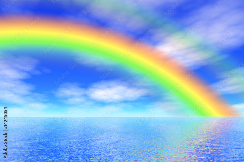 rainbow in the sea