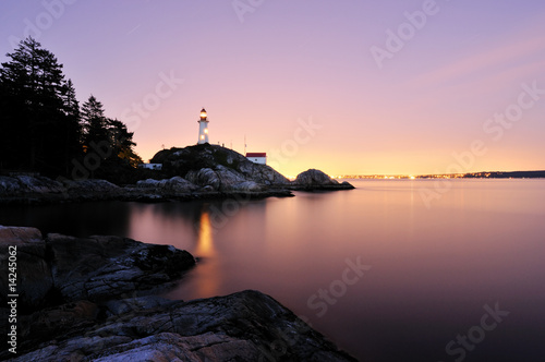 Point Atkinson Lighthouse in West Vancouver, Long Exposure