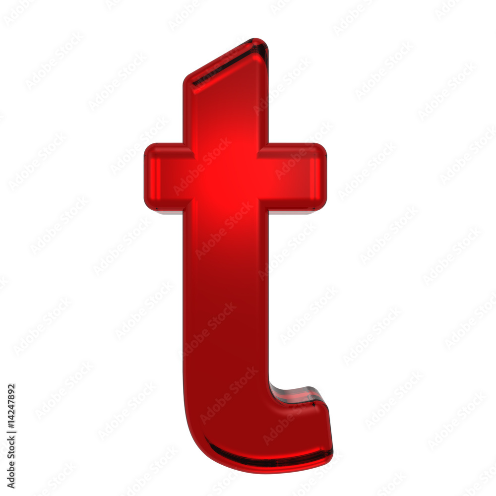 Obraz premium One lower case letter from ruby alphabet set