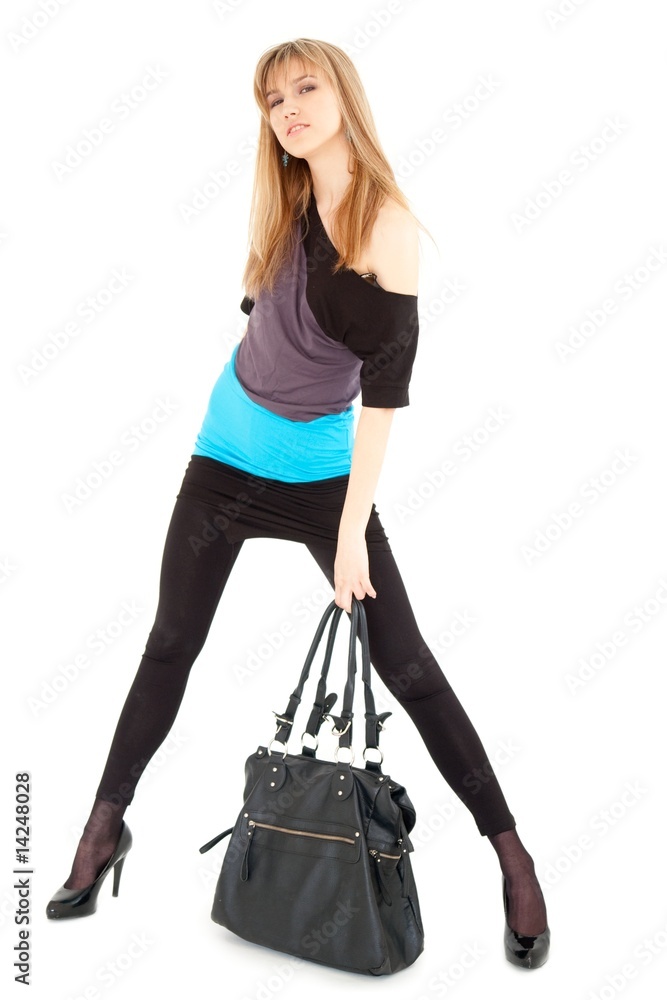 woman with handbag woman with handbag