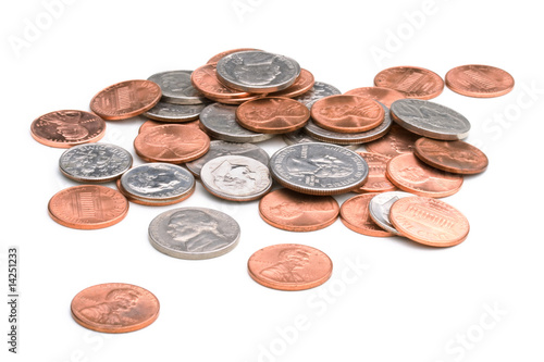 pile of U.S. coins