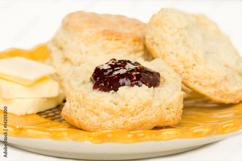 Buttermilk Biscuits on Sunflower Plate Buttermilk Biscuits on Sunflower Plate
