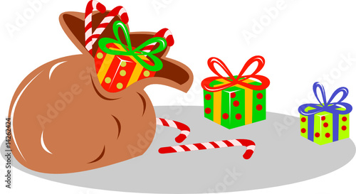 Bag of Christmas presents