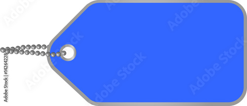 blauer preisanhänger