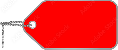 rotes verlaufs etikett
