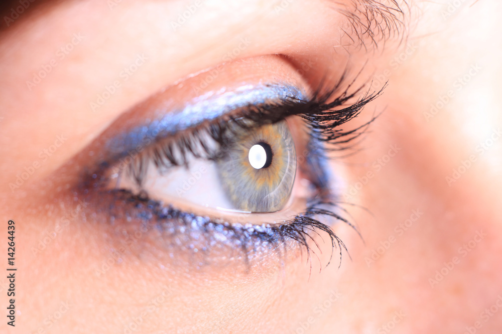 beautiful woman`s open colorful eye beautiful woman`s open colorful eye