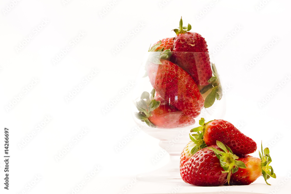 Fresh Strawberries on white background Fresh Strawberries on white background