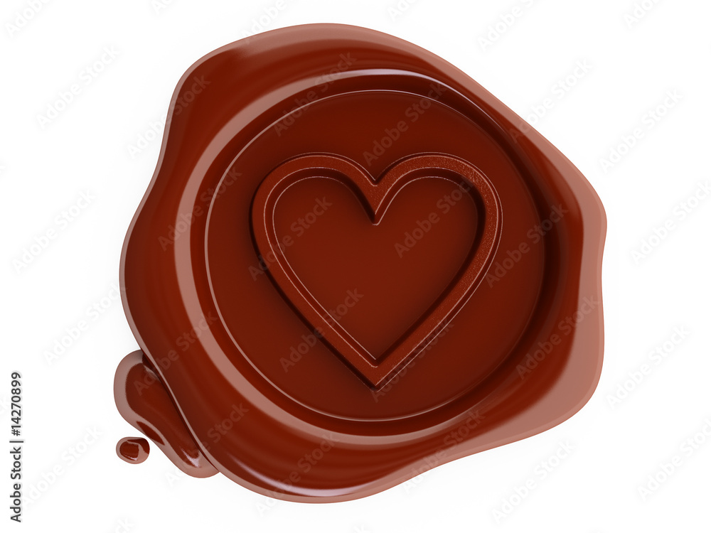red wax heart