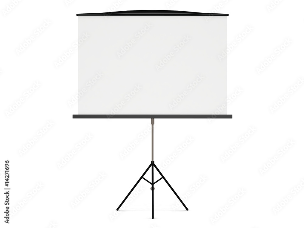 Screen on Tripod with space for text Screen on Tripod with space for text