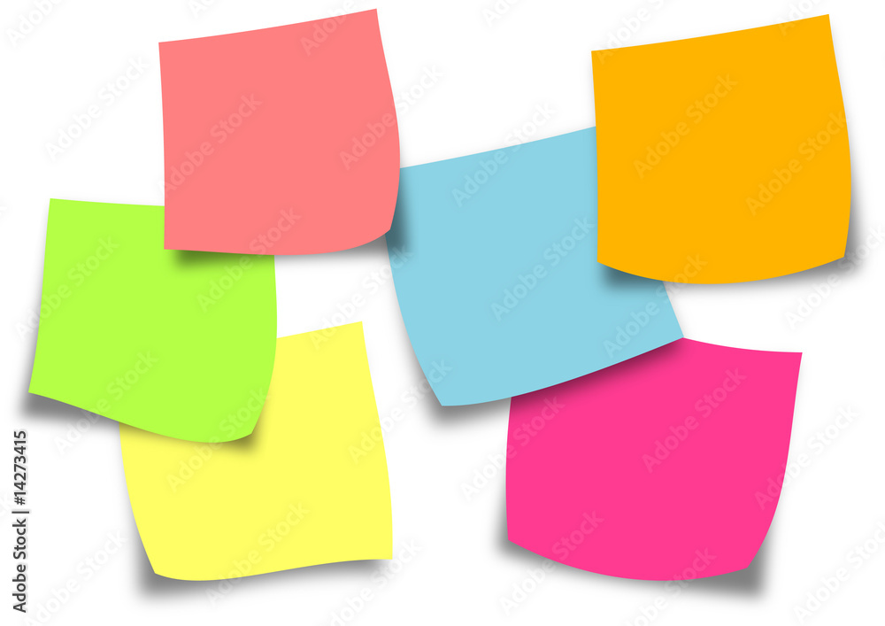 Fototapeta premium Postits bunt