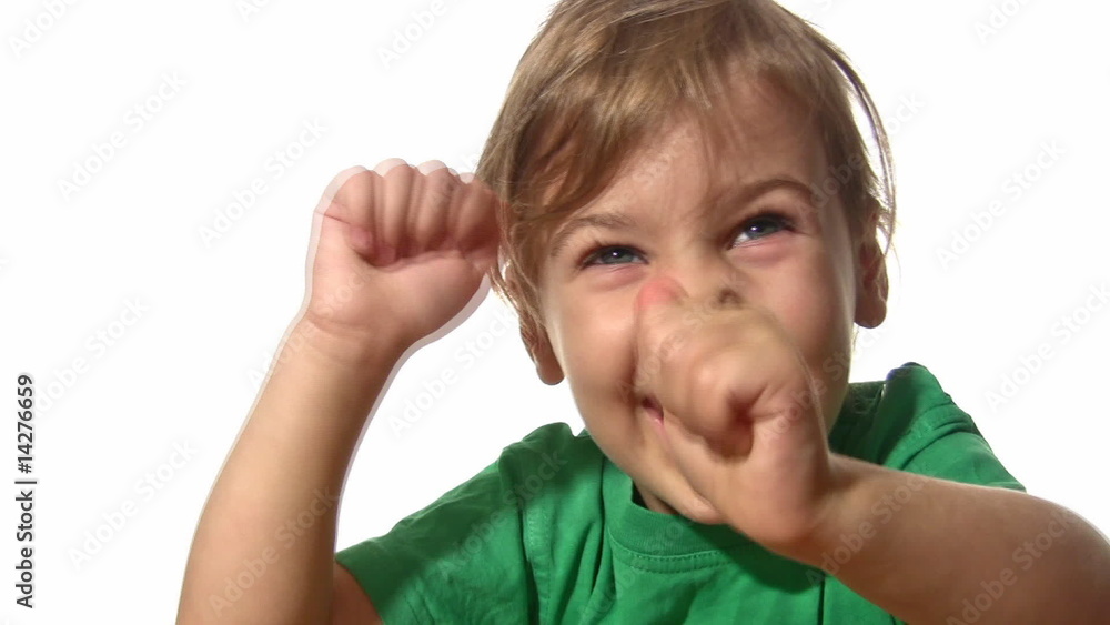 little girl with ok gesture