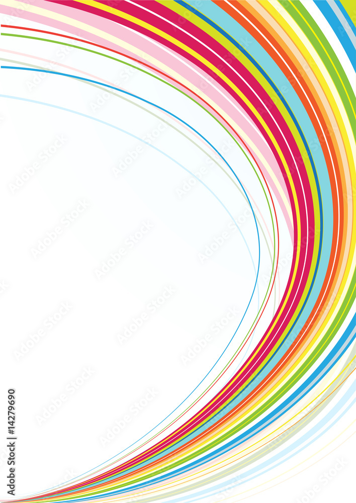 Obraz premium Colorful Rainbow curved lines