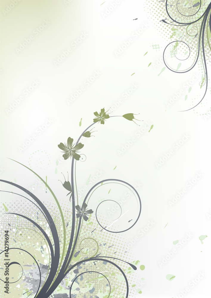 Vector illustration of Grunge Floral Background Vector illustration of Grunge Floral Background