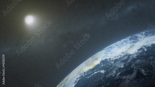 Close-up view of Earth. HD 1080p clip