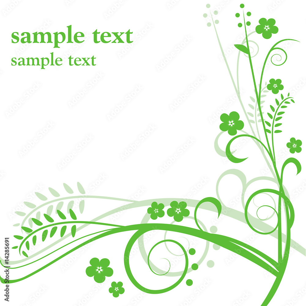 green floral background