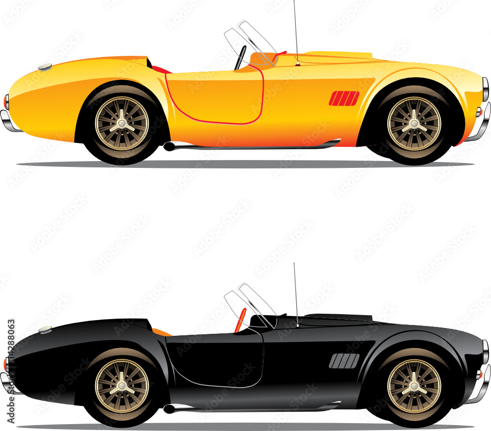 Naklejka premium vector isolated convertible cars