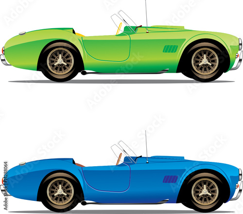 vector isolated convertible cars