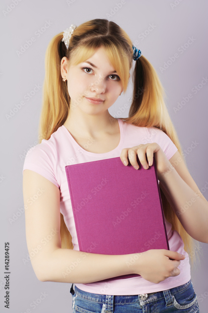 girl and books