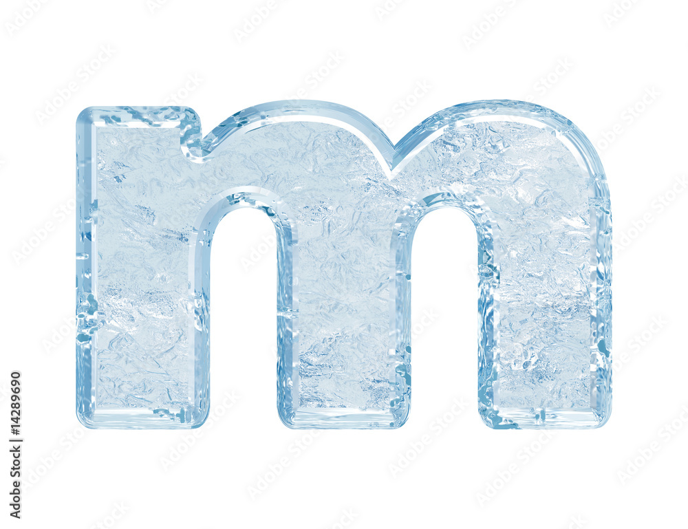 Ice font.Lower case.With clipping path. Ice font.Lower case.With clipping path.