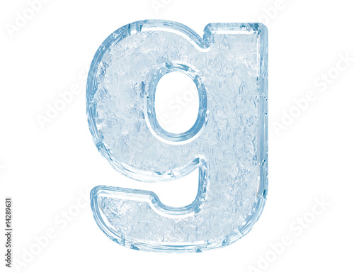 Ice font.Lower case.With clipping path.