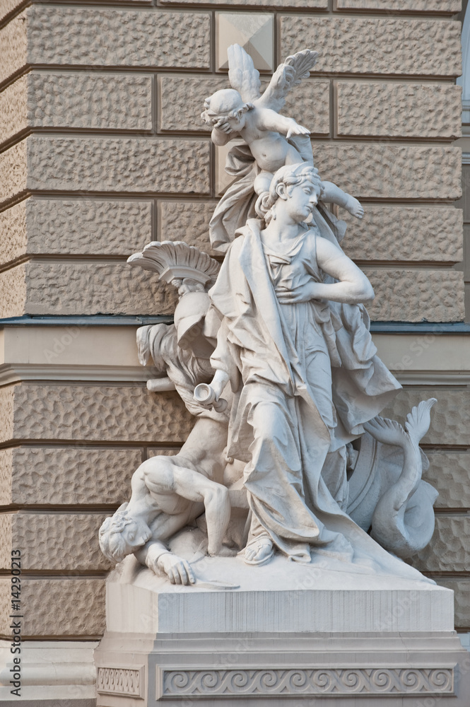 Statue of a building of an opera